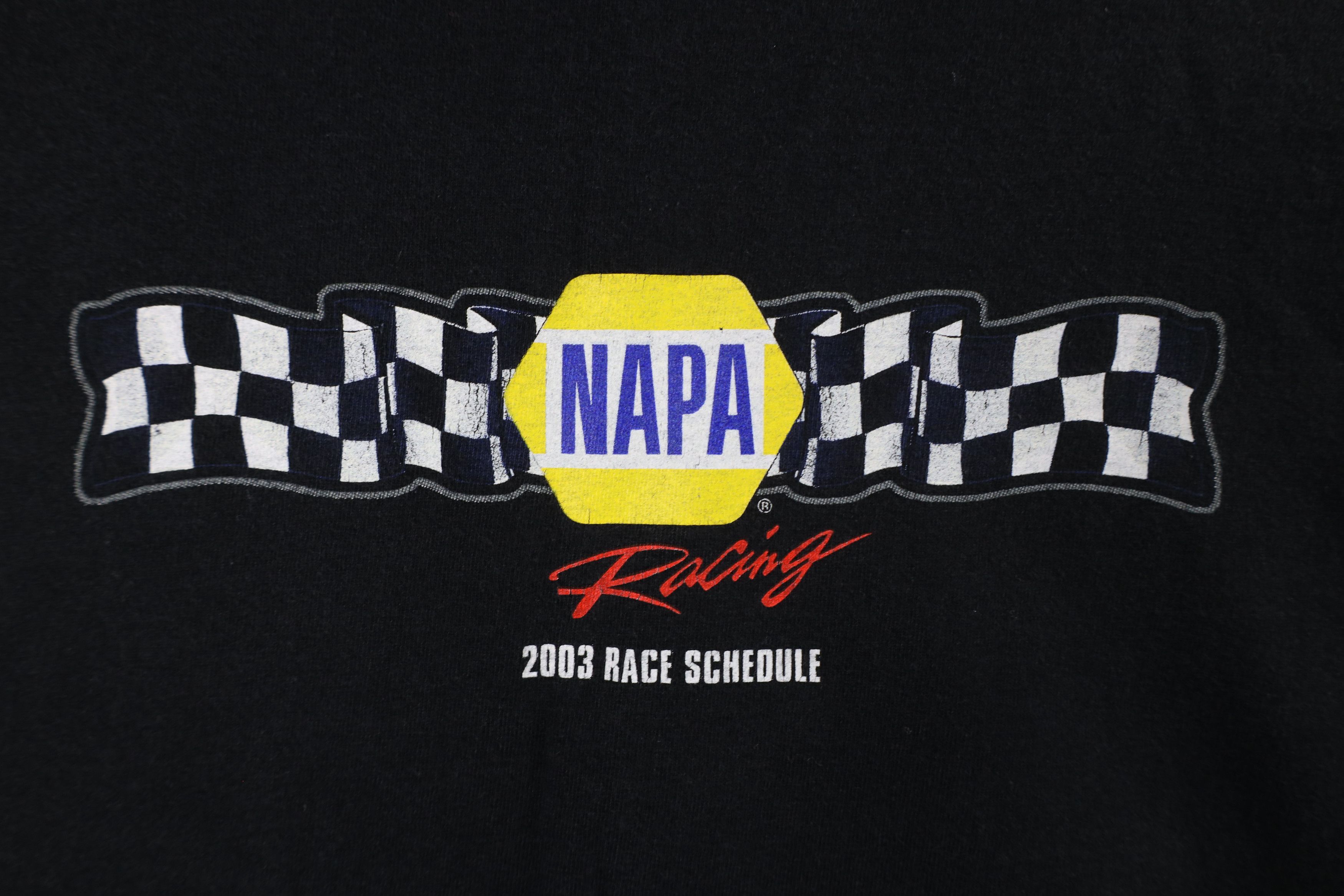 Vintage Vintage Y2K 2003 NASCAR Out NAPA Racing Tour T-Shirt Black Size US XL / EU 56 / 4 - 4 Thumbnail