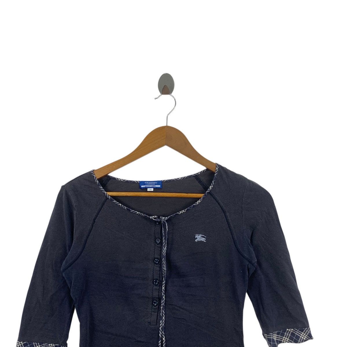 Burberry BURBERRY LONDON BLUE LABEL Nova Checks Tee Shirt Top Size XXS / US 00 / IT 34 - 2 Thumbnail