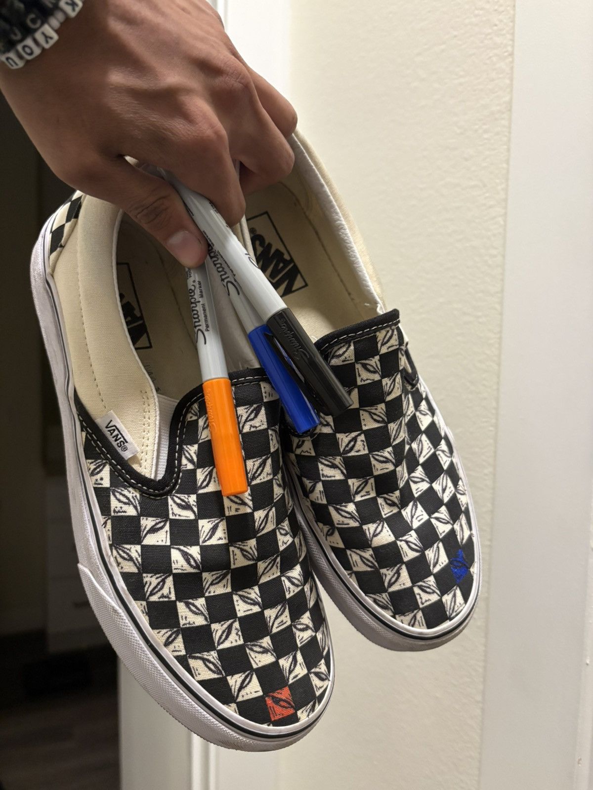Vans Vans slip on checkered 99 eyes custom Size US 8.5 / EU 41-42 - 7 Thumbnail