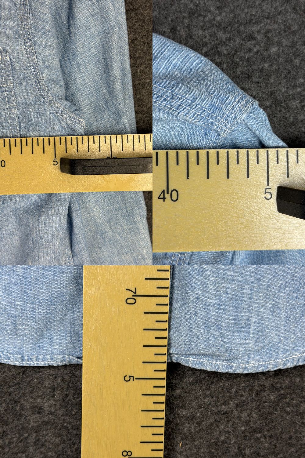 Ralph Lauren 90s RL Authentic Dungarees Chambray Work Shirt - Made in USA Size US XS / EU 42 / 0 - 11 Thumbnail