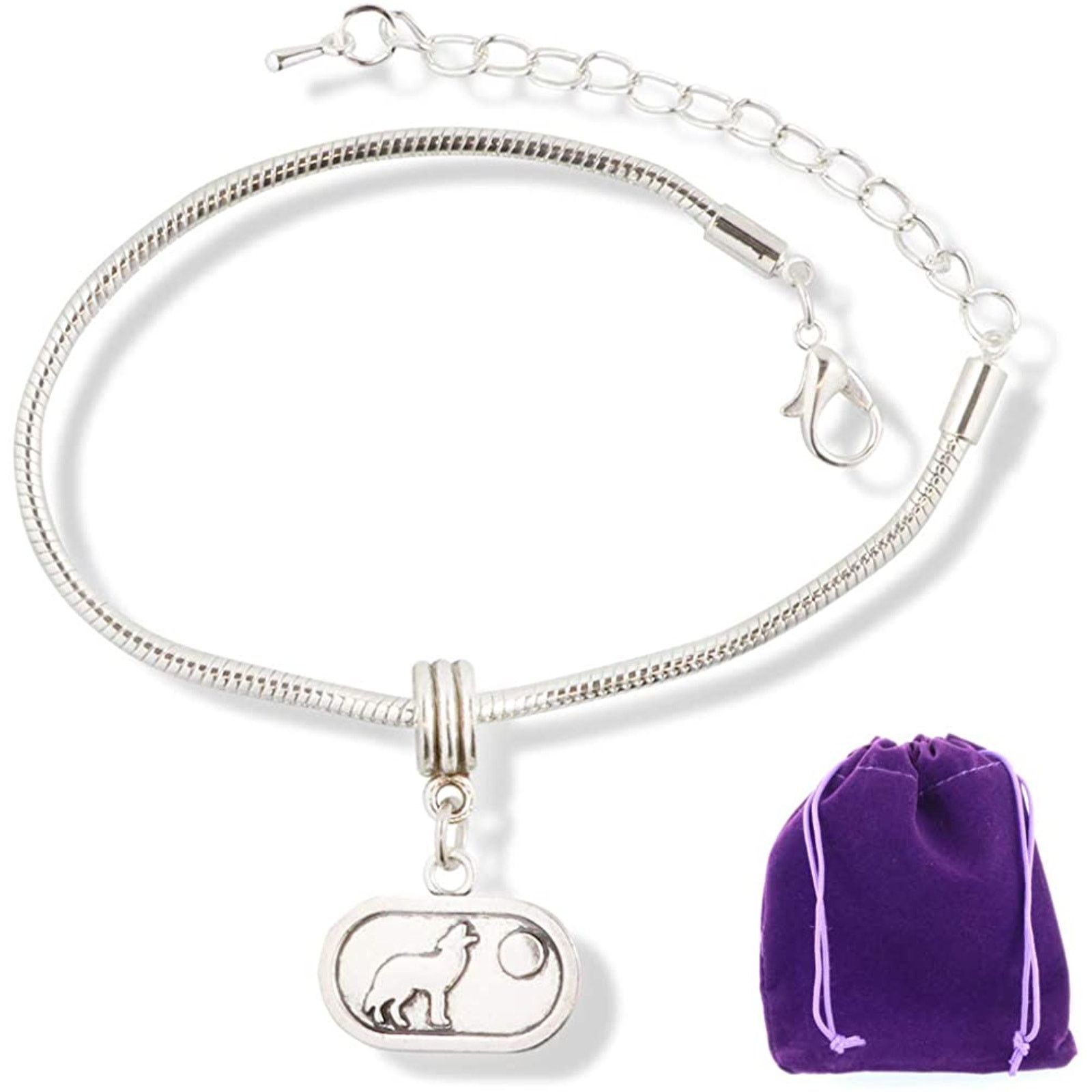 & Other Stories Wolf Bracelet - Wolf Howling at Moon Stainless Steel Size ONE SIZE - 1 Thumbnail