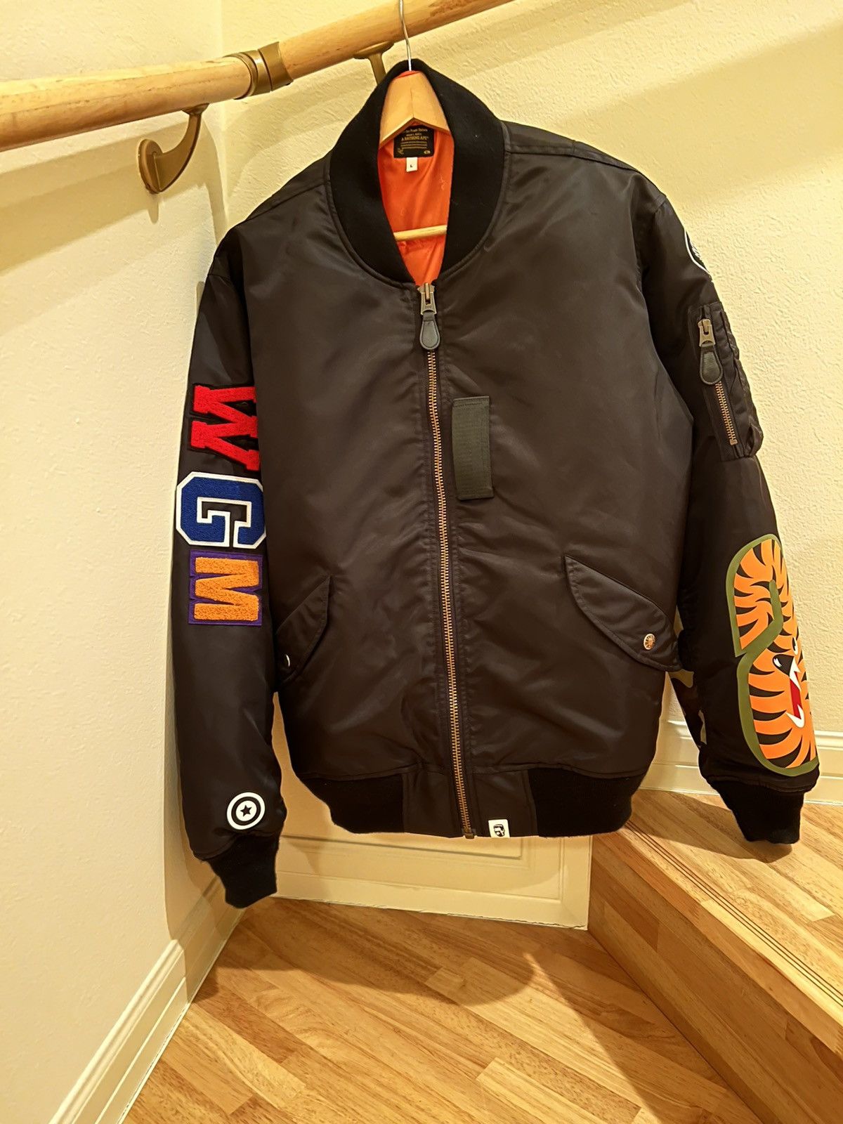 Bape SHARK MA-1 JACKET Size US L / EU 52-54 / 3 - 2 Thumbnail