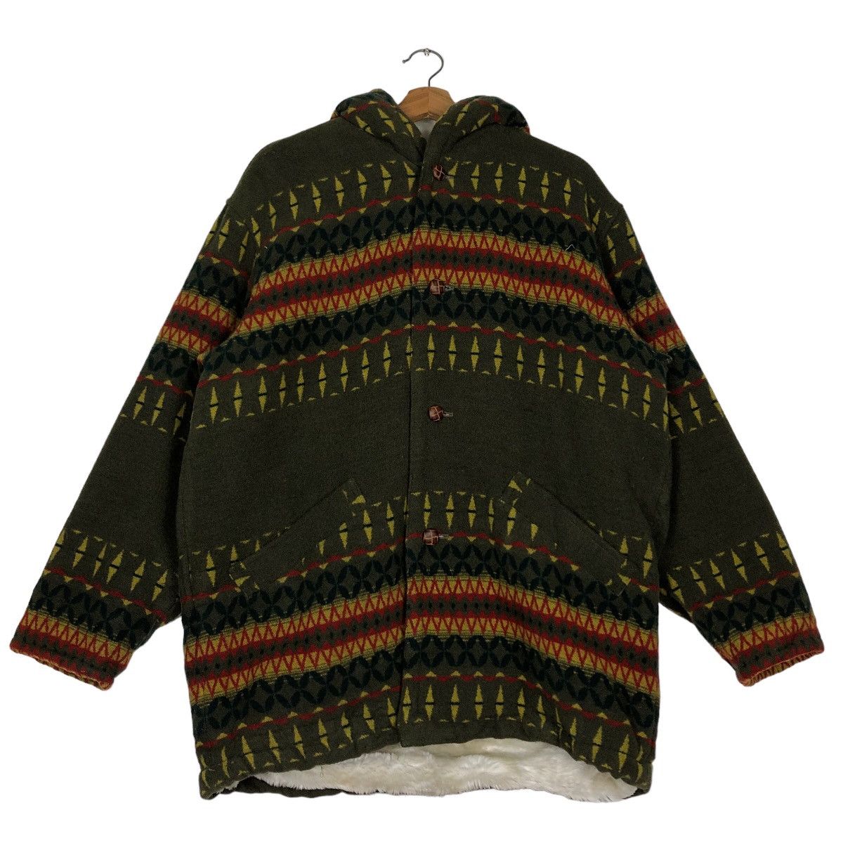 Japanese Brand 🔥90’s Vintage Wool Jacket Navajo Aztec Design Horse Power Size US L / EU 52-54 / 3 - 1 Thumbnail