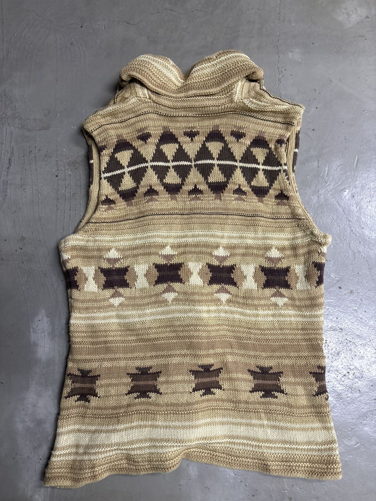 RRL Ralph Lauren RRL Double RL Hand Knit Ranch Cardigan Navajo Vest Size US M / EU 48-50 / 2 - 7 Thumbnail