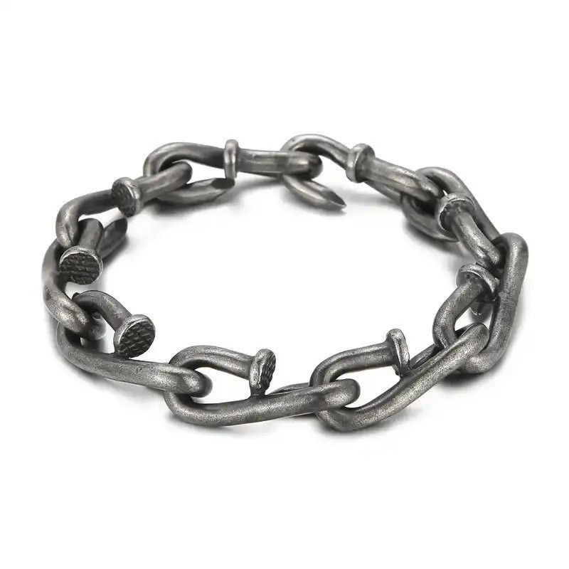 Jewelry Bending Nail Chain Bracelet Size ONE SIZE - 5 Thumbnail