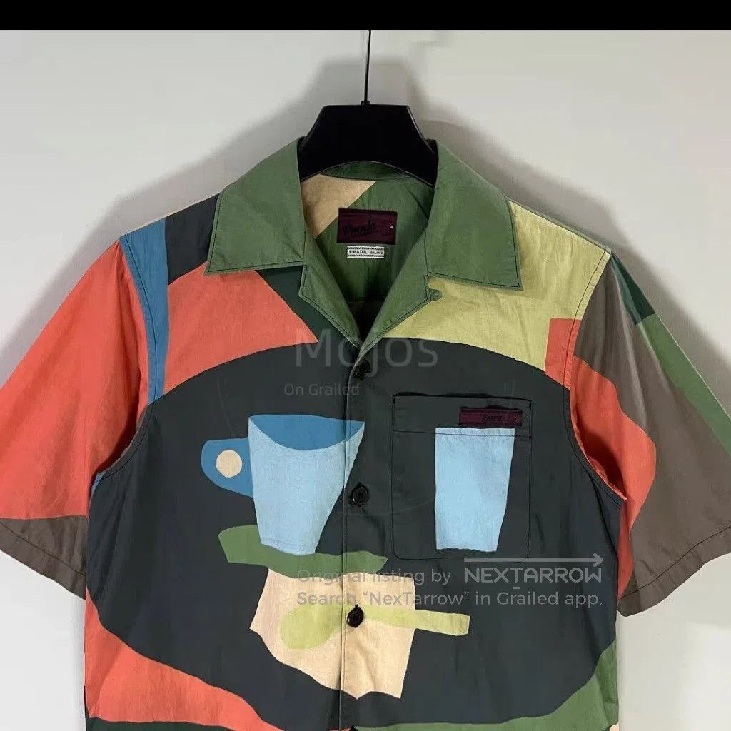 Prada Prada Coffee Painting Shirt. Size US XS / EU 42 / 0 - 3 Thumbnail