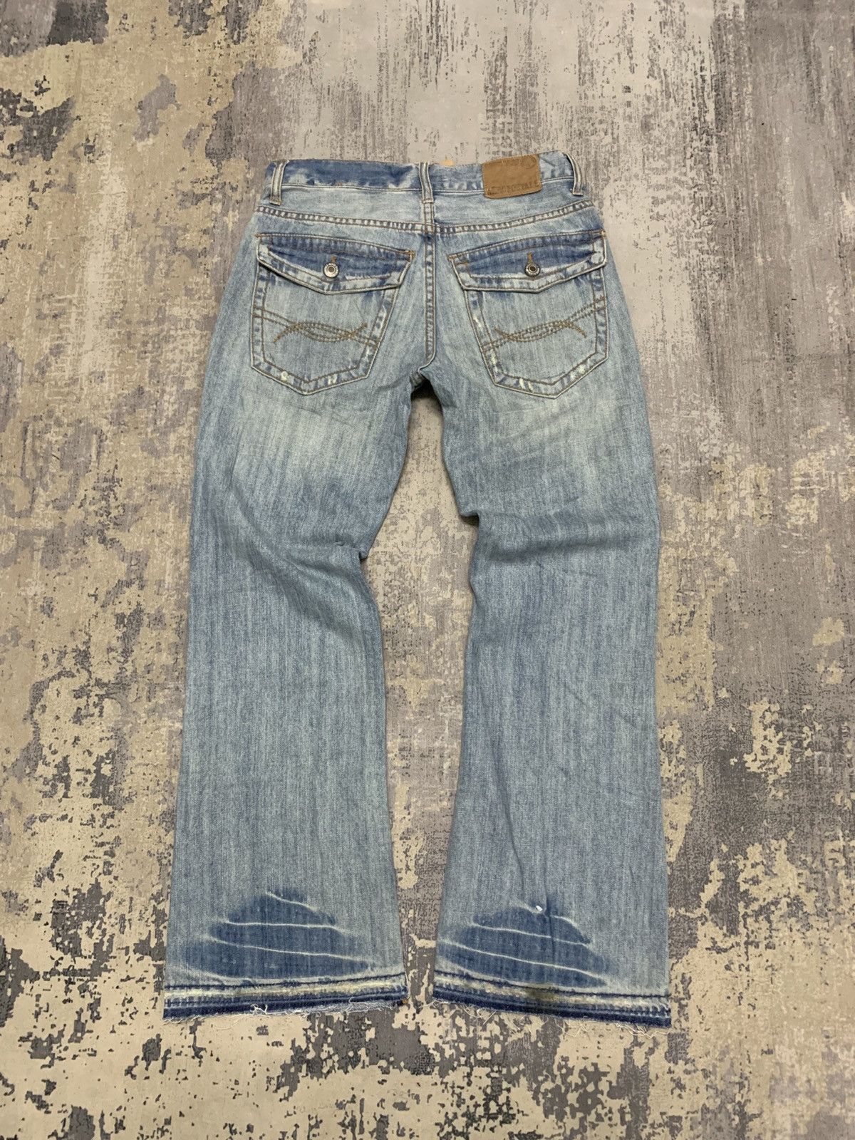 Japanese Brand Aeropostale flare jeans RUSTY distressed grunge stone wash Size US 32 / EU 48 - 8 Thumbnail