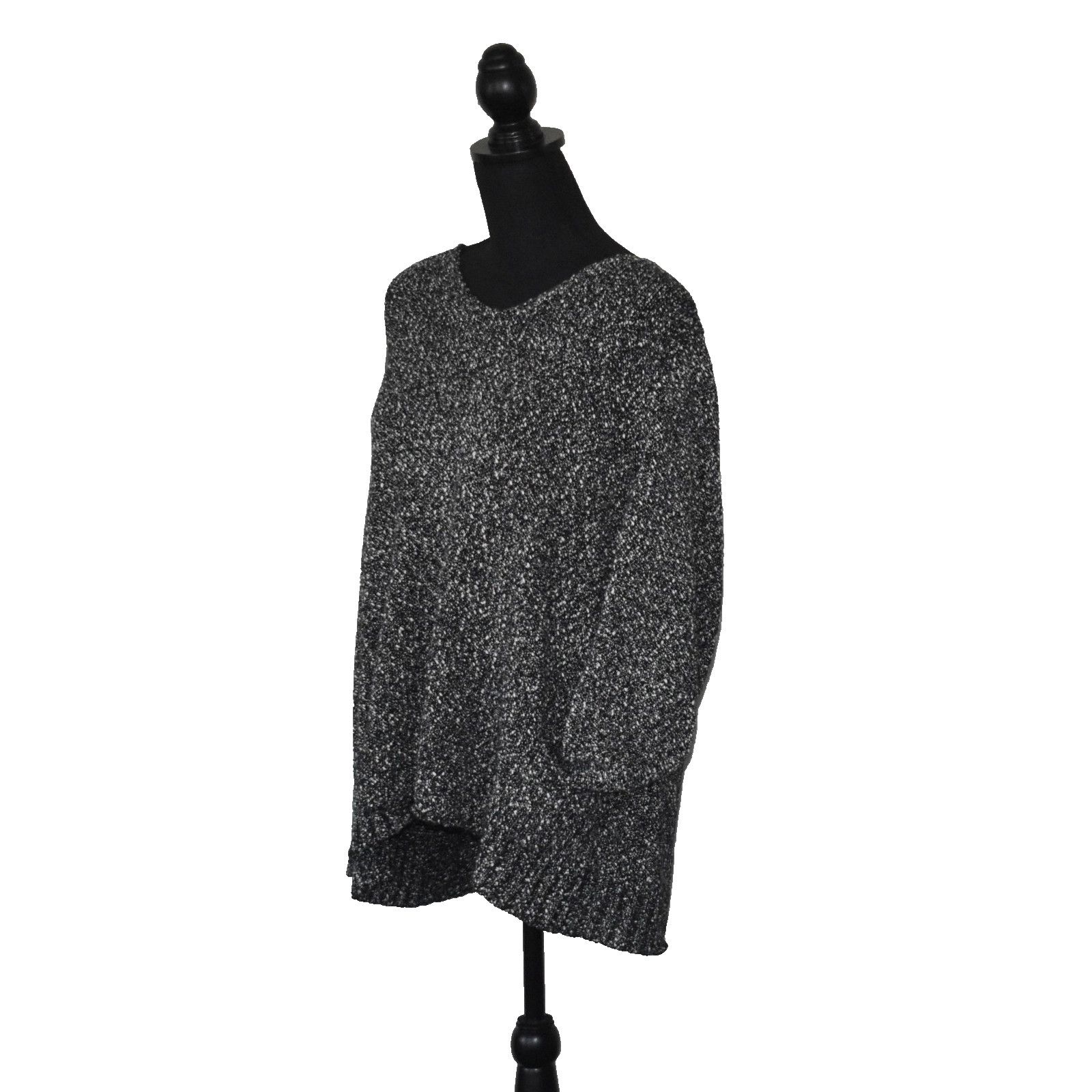 Eileen Fisher EILEEN FISHER Black White Cotton Round Neck Sweater Size 2X Size XXL / US 16-18 / IT 52-54 - 2 Thumbnail