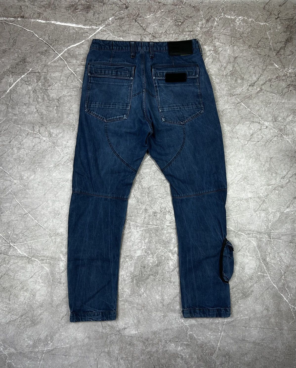 G-Star × Vintage G Star Raw Y2K distressed multi pocket jeans Size US 31 - 2 Thumbnail