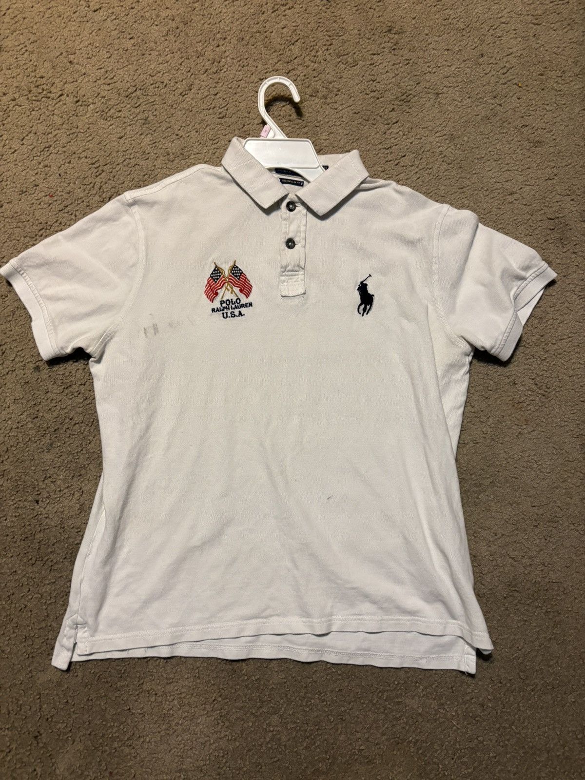 Polo Ralph Lauren White Polo RL short sleeve Size US L / EU 52-54 / 3 - 1 Thumbnail