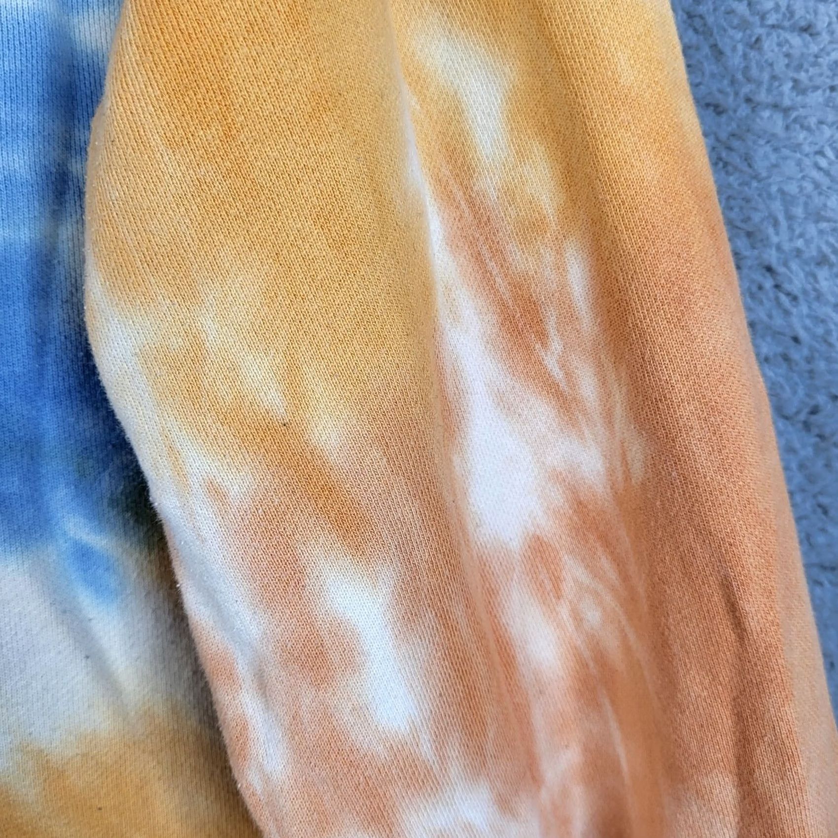 Madewell Madewell x Free People Women's orange blue tie-dye sweatshirt Sz L Crew Neck Pullover Long Sleeve All Seasons Regular Size L / US 10 / IT 46 - 3 Thumbnail
