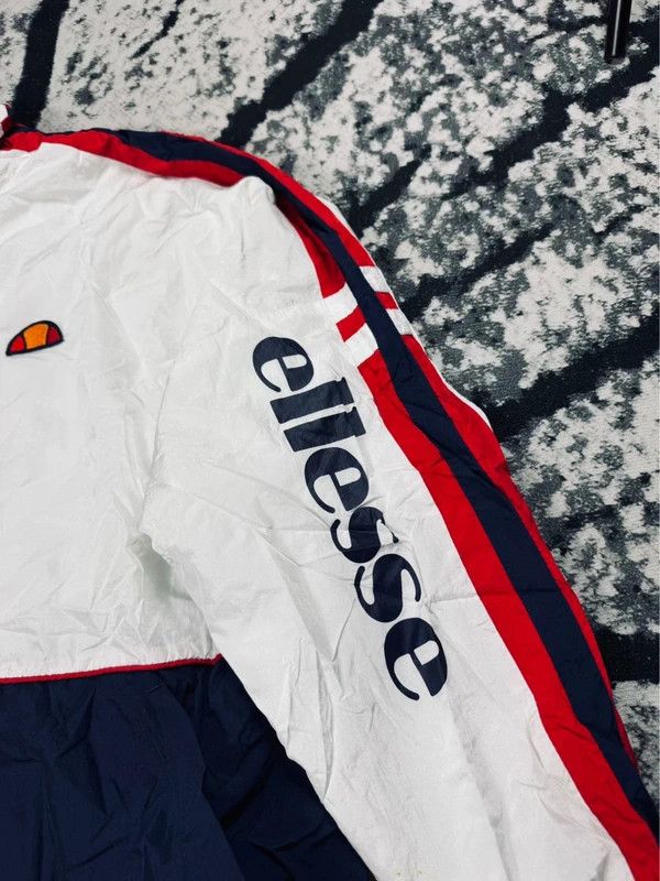 Ellesse Ellesse windbreaker jacket white navy blue logo M Size M / US 6-8 / IT 42-44 - 3 Thumbnail
