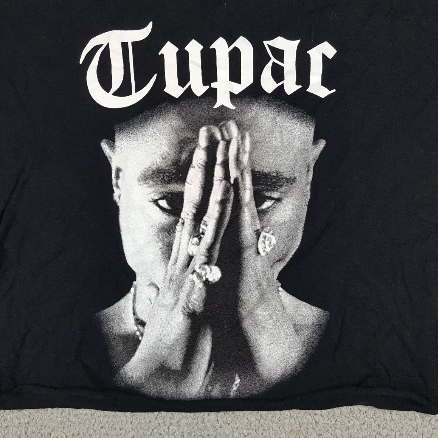 Vintage VINTAGE Cross Colours Tupac Shakur Cropped Rap Tee Size 2X Black Short Sleeve T Shirt Top Size XXL / US 16-18 / IT 52-54 - 3 Thumbnail