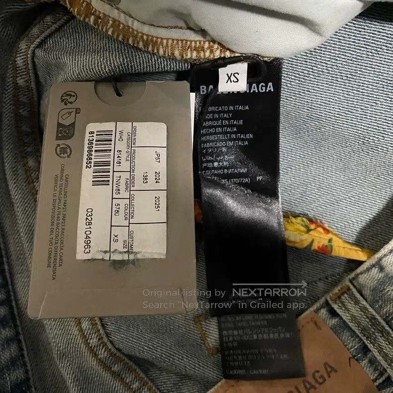 Balenciaga Balenciaga size XS Washed Blue Drawstring Denim Pants Size US 27 - 4 Thumbnail