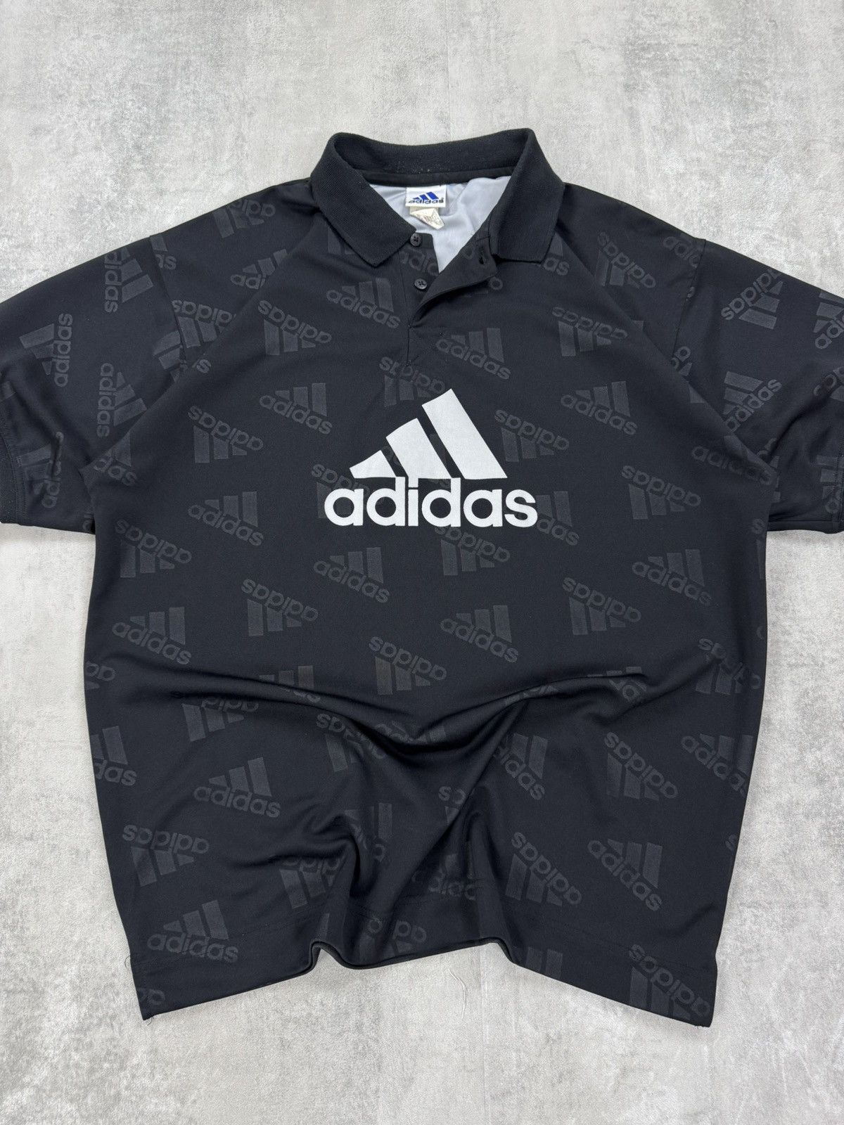 Adidas × Vintage RARE adidas Vintage Polo oversized Japanese Mono Big Logo Size US L / EU 52-54 / 3 - 2 Thumbnail