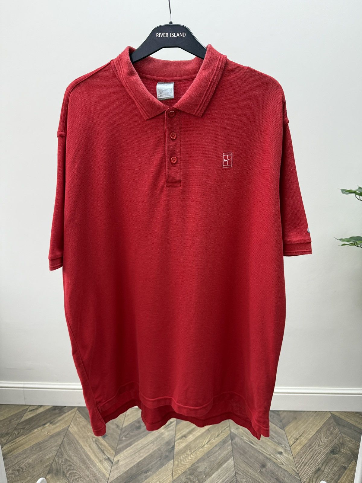 Nike Vintage Nike Court Polo Shirt Red Tennis Dri Fit Swoosh Logo Size US XL / EU 56 / 4 - 1 Thumbnail
