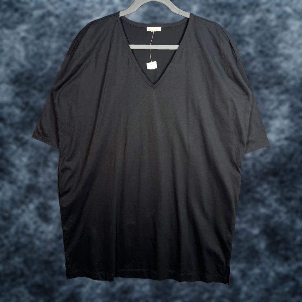 Gap Gap T-Shirt Dress Womens XS Black Cotton Blend V-Neck Short Sleeve Knee Length Casual Shirt Womens Size XS / US 0-2 / IT 36-38 - 1 Thumbnail