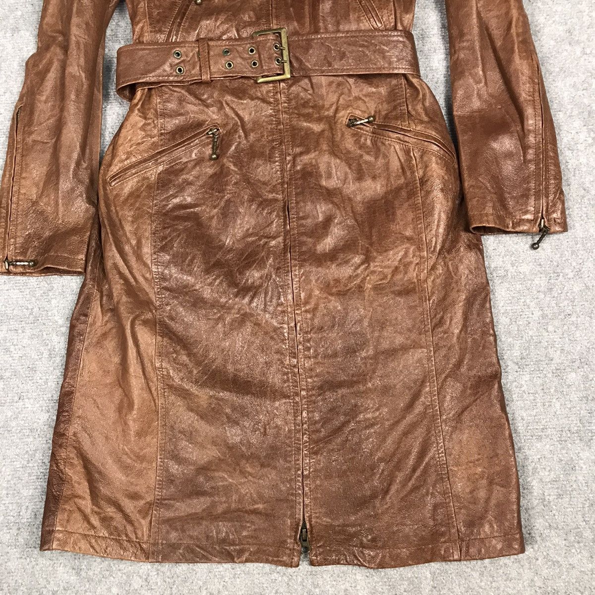 14th Addiction × If Six Was Nine × Tornado Mart TORNADO MART LEATHER LONG JACKET WOMAN IFSIXWASNINE STYLE Size XS / US 0-2 / IT 36-38 - 3 Thumbnail
