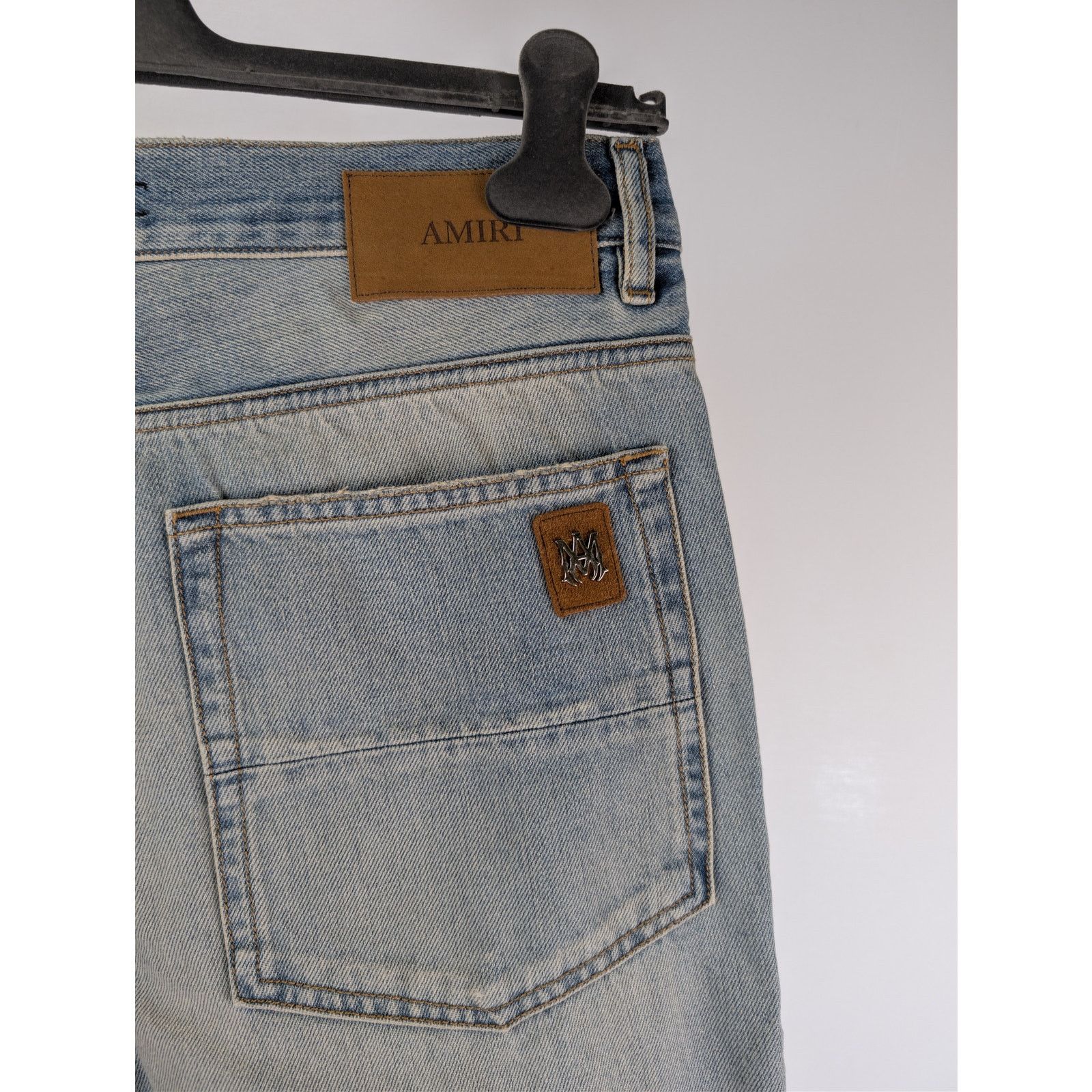 Amiri o1rshd1 Amiri Straight Leg Flare Jean Denim Antique Indigo Size US 30 / EU 46 - 14 Thumbnail
