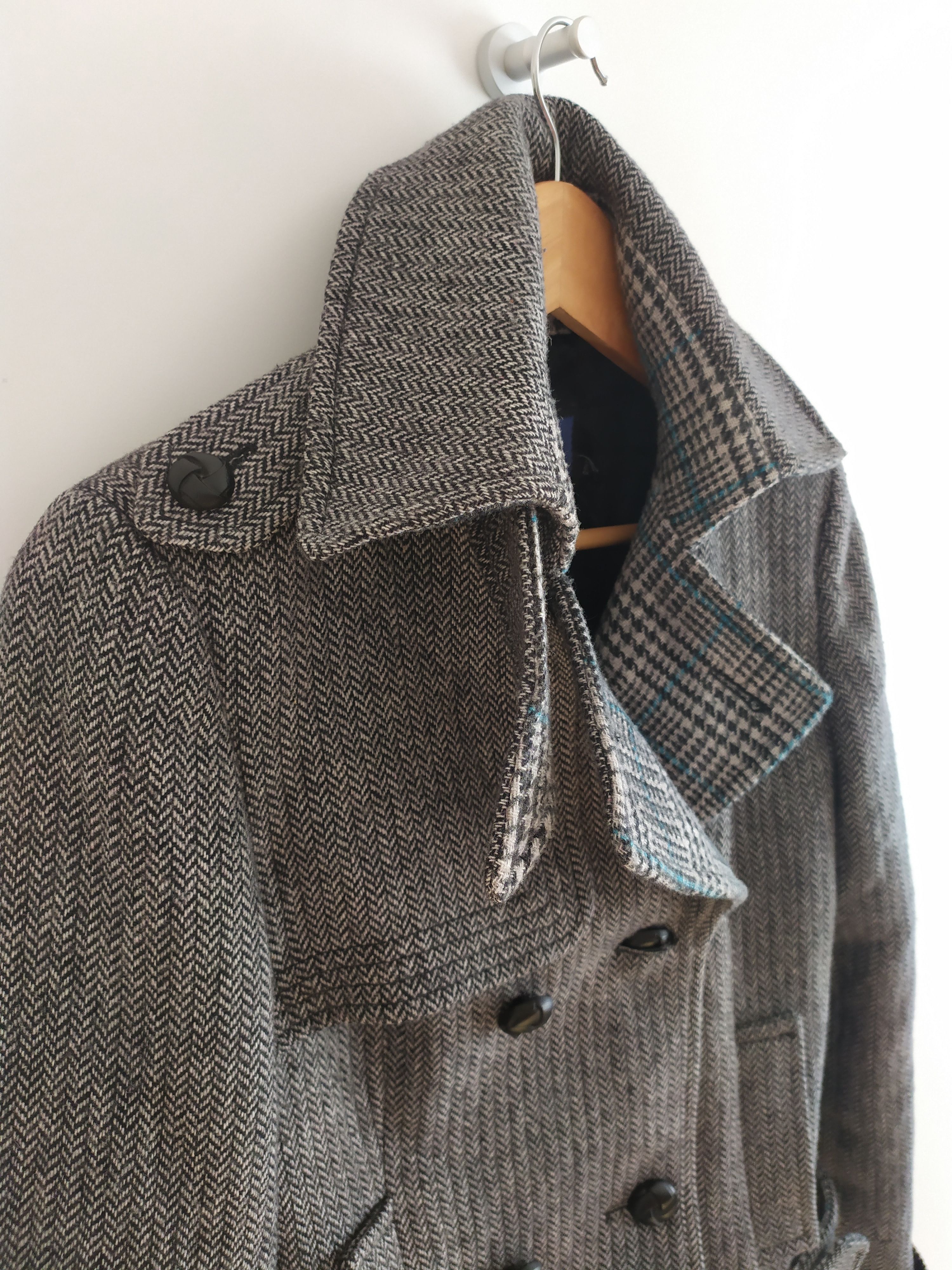 Mexx Ladies Herringbone short Tweed wool Coat for Women Size XXS / US 00 / IT 34 - 5 Thumbnail