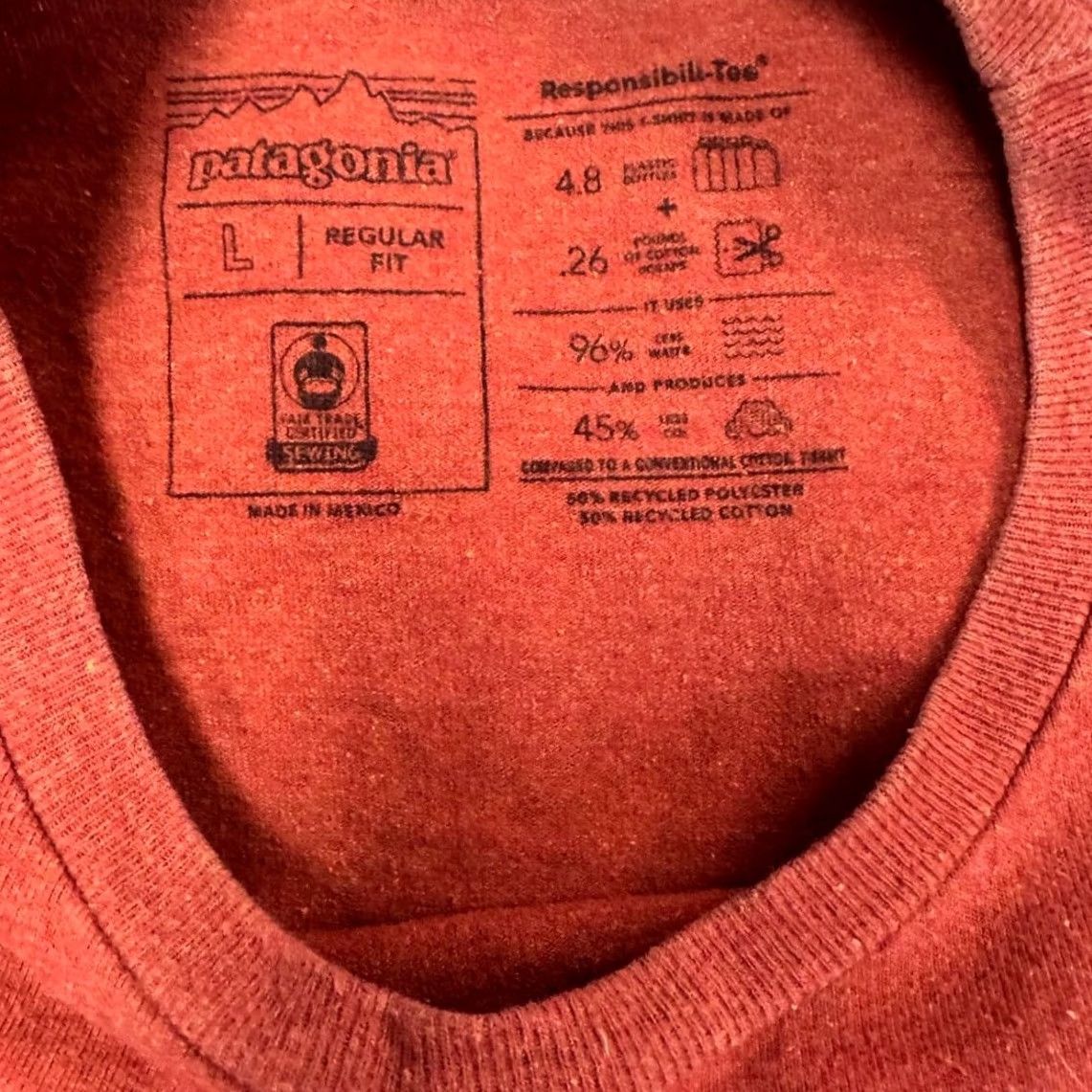 Patagonia Patagonia Men's Spoke Stencil Short Sleeve Tee Size L Red Size US 31 - 4 Thumbnail