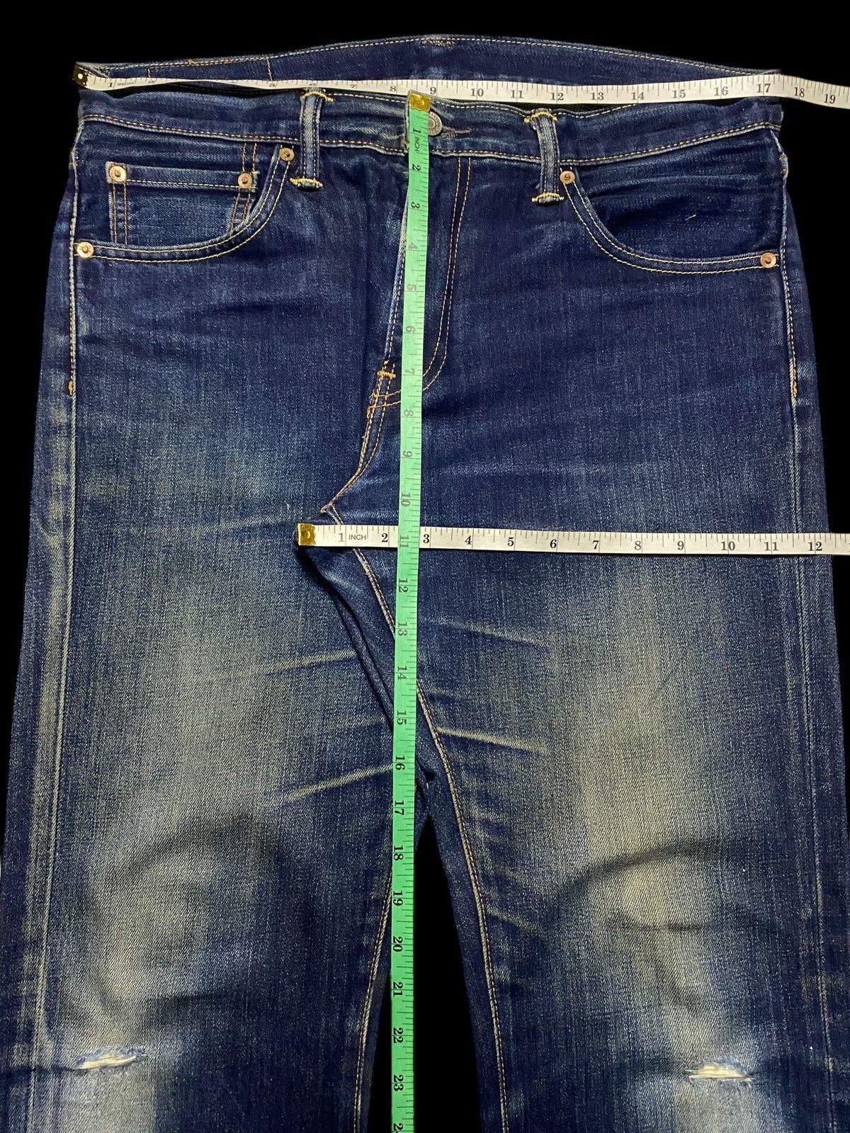 Levi's Levis 527 Y2K Blue Wash Distressed Bootcut Style Jeans Size US 34 / EU 50 - 14 Thumbnail