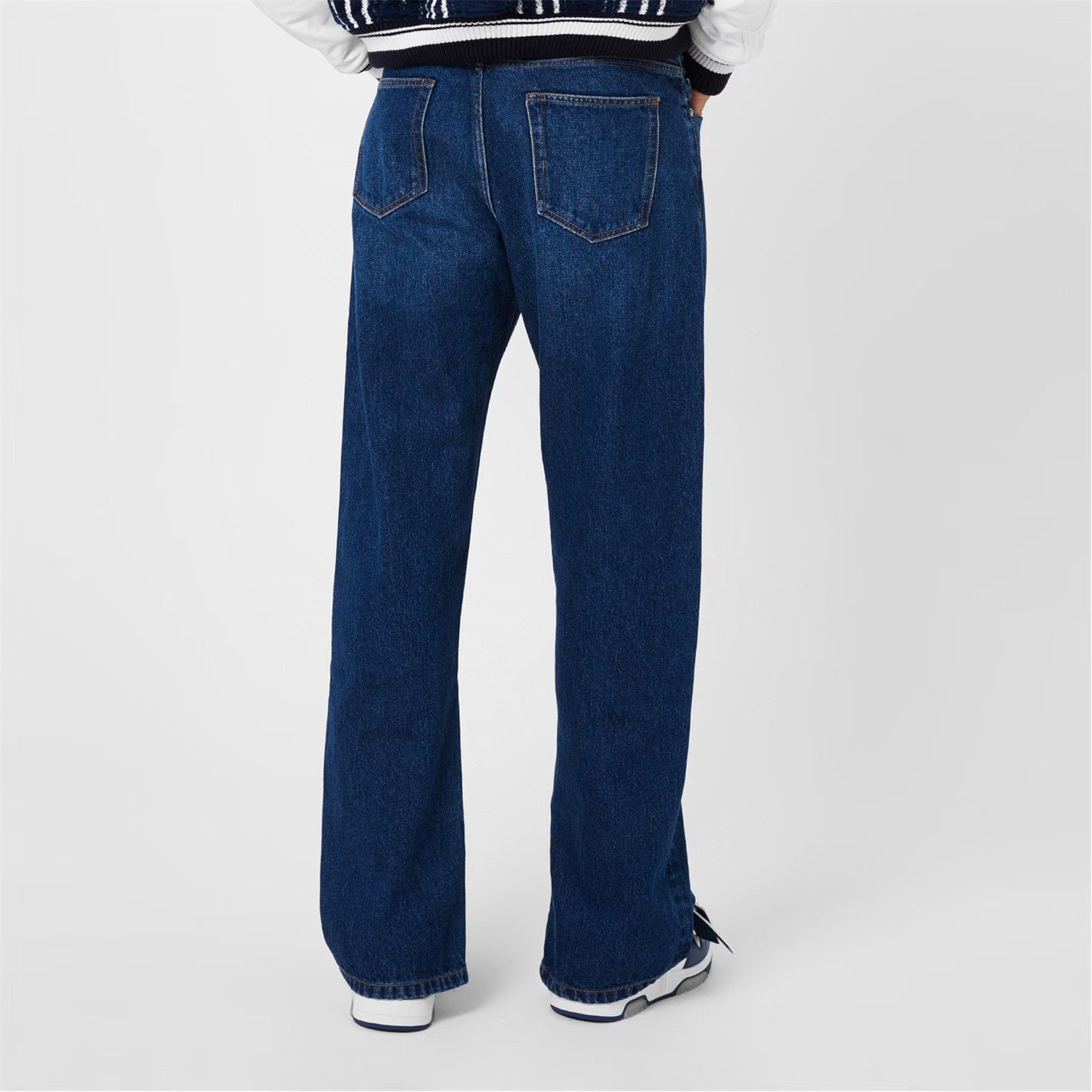 Off-White o1g2r1mq0326 Mid Rise Straight Leg Jeans in Blue Size US 30 / EU 46 - 3 Thumbnail