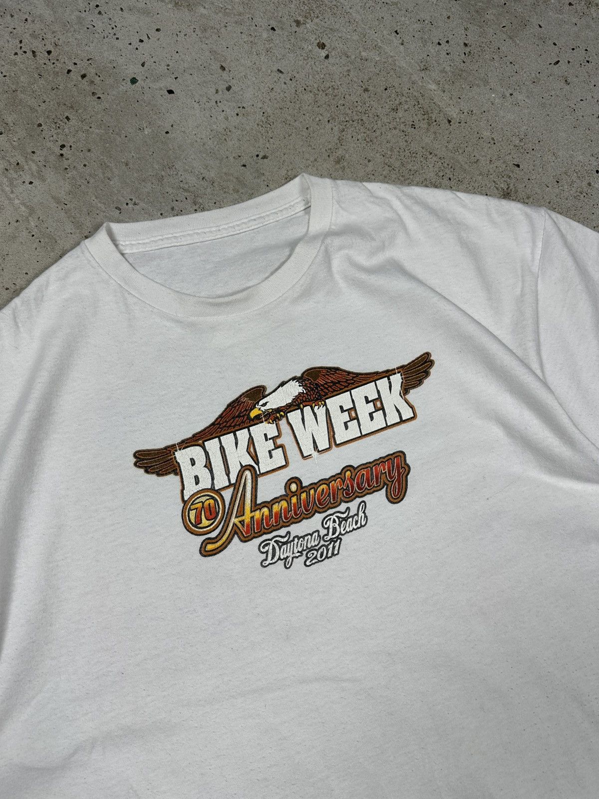 Harley Davidson Vintage Bike Week Daytona Beach Harley Moto Print T Shirt Size US XL / EU 56 / 4 - 8 Thumbnail
