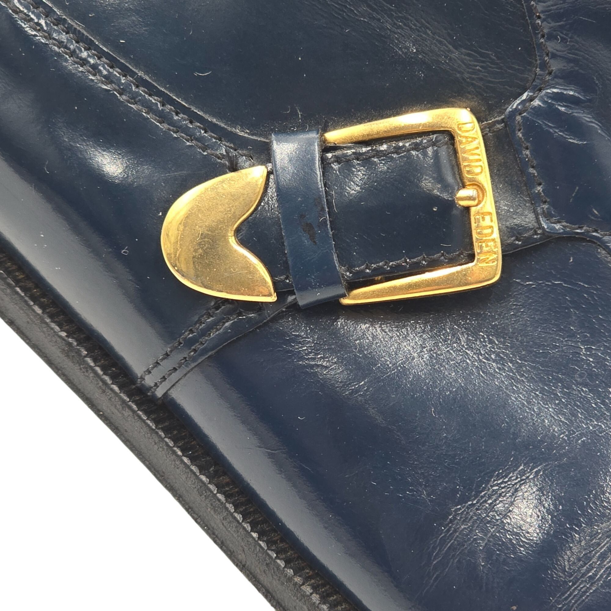 David Eden NEW Vintage David Eden Italy Blue Leather Dress Shoes Men 11 Size US 11 / EU 44 - 10 Thumbnail