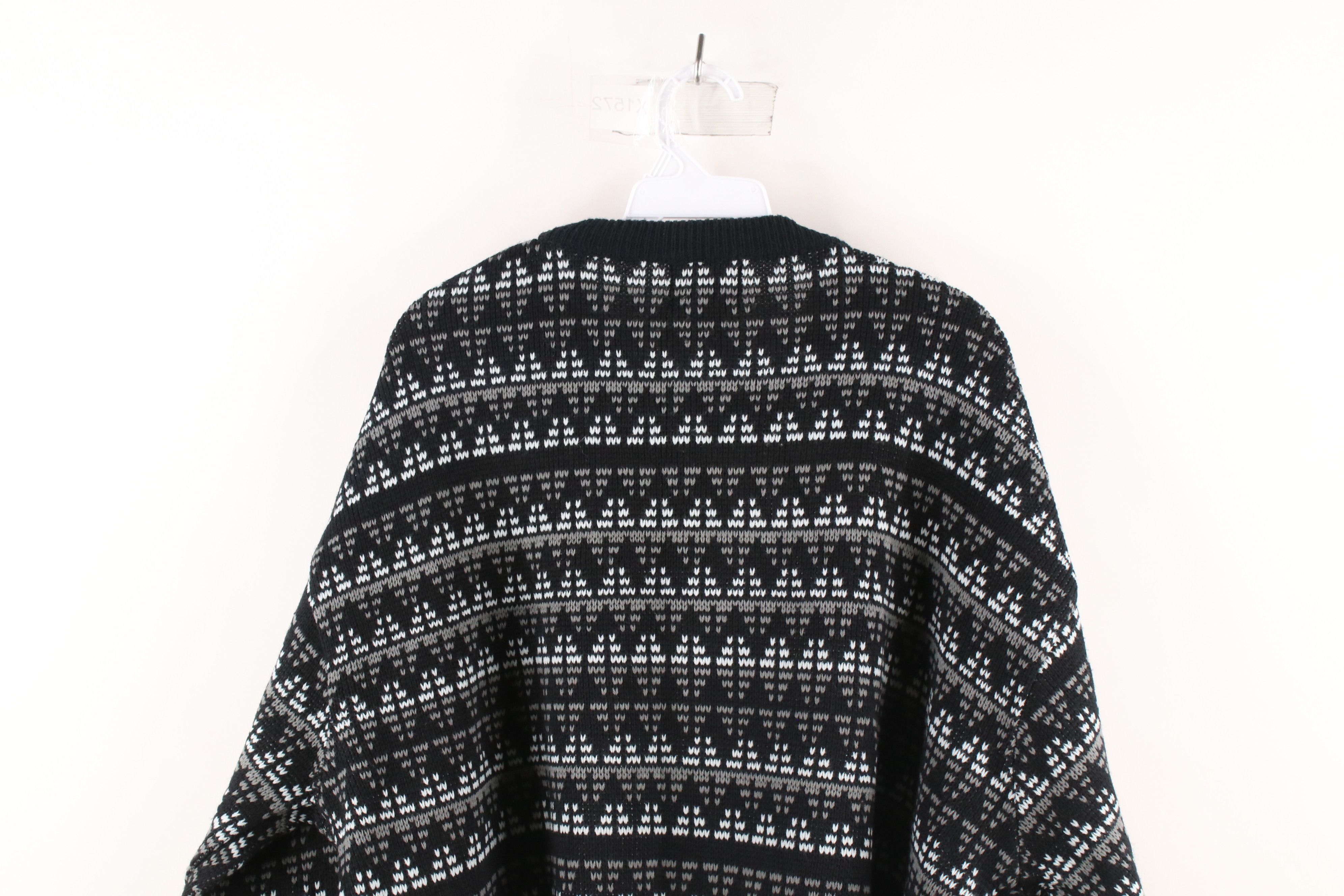 Vintage Vintage 90s Coogi Style Geometric Knit Cosby Dad Sweater Size US XXL / EU 58 / 5 - 7 Thumbnail