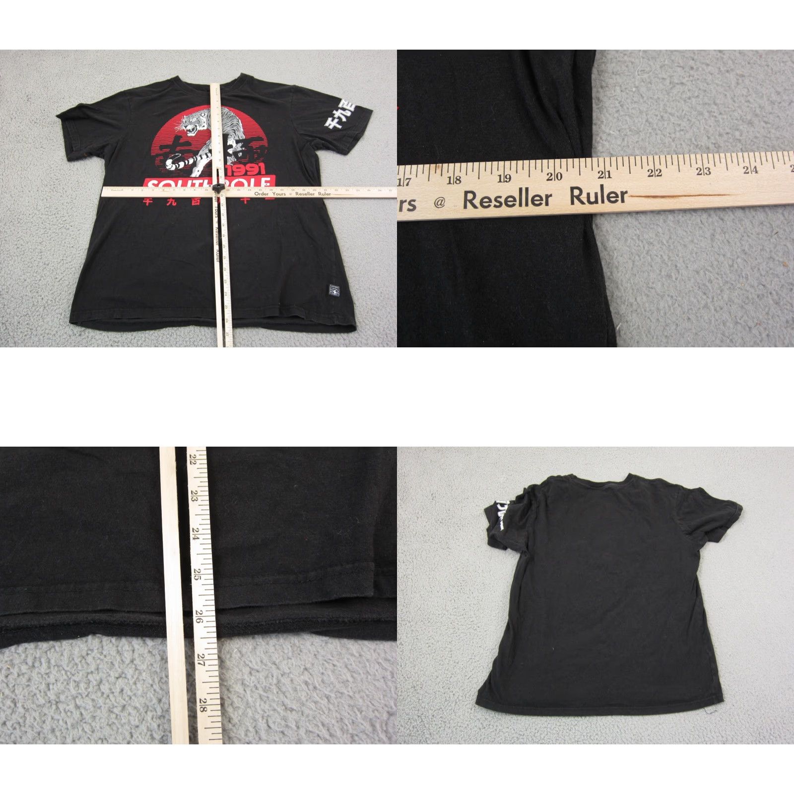 Southpole Southpole Shirt XL Black Mens T-Shirt USA Tiger Casual Heavyweight Cotton Short Sleeve Crew Neck Y2K USA Theme Logo Size US XL / EU 56 / 4 - 9 Thumbnail