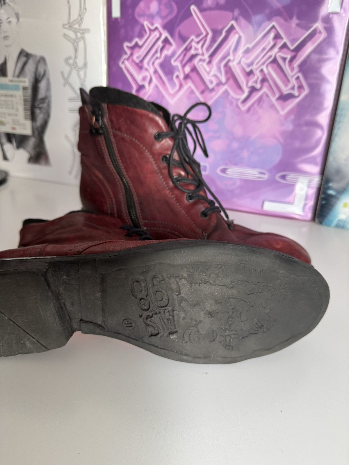 Japanese Brand Vintage A.S 98 Leather Ankle Boots Western Avantgarde Size US 8 / EU 41 - 3 Thumbnail