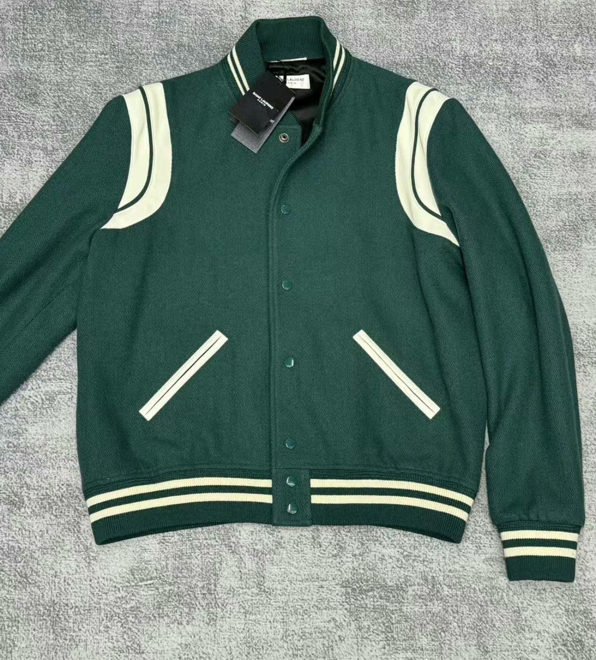 Saint Laurent Paris saint laurent Wool Blend Baseball Jersey Size US L / EU 52-54 / 3 - 1 Thumbnail