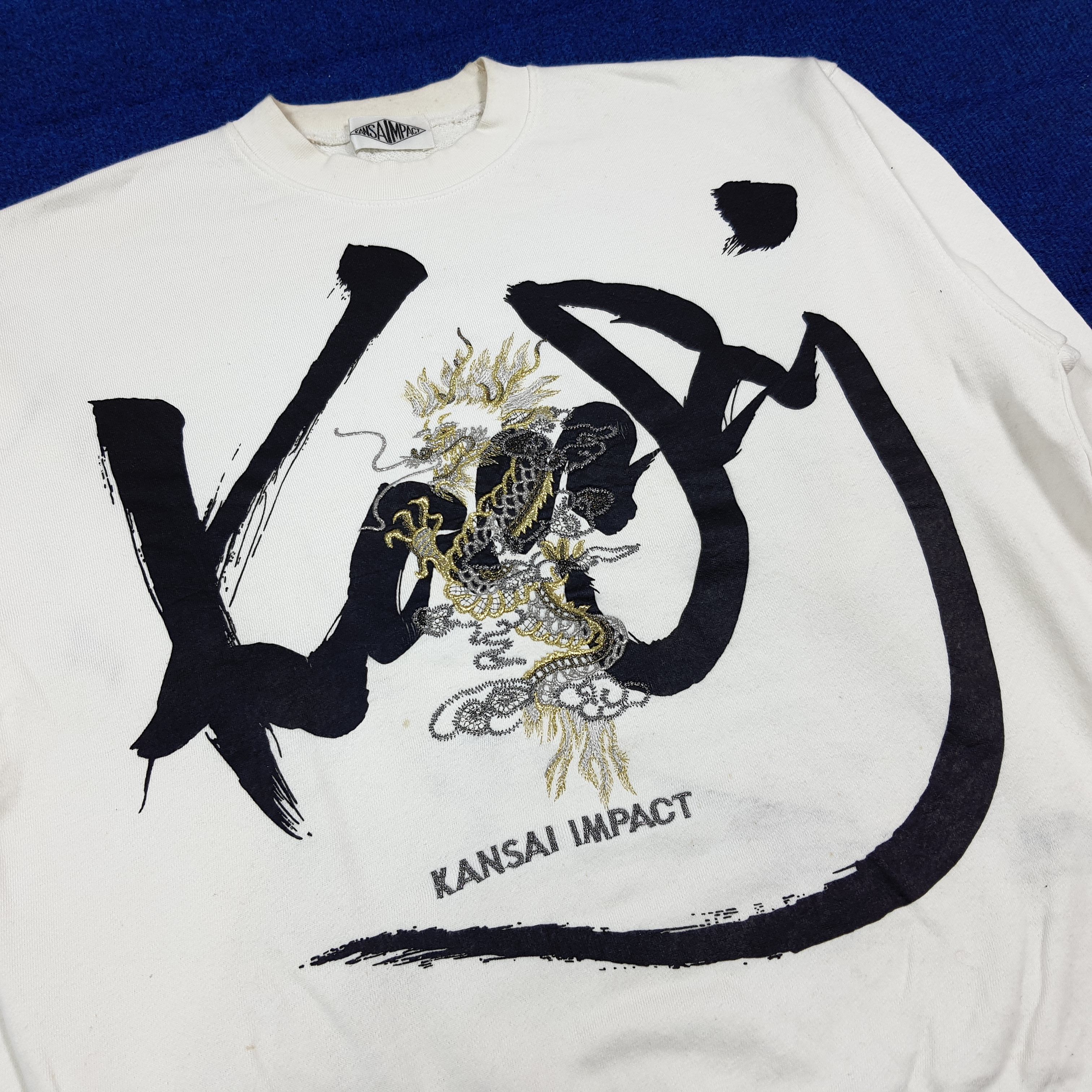Kansai Yamamoto Vintage Kansai Impact Dragon Embroidery Sweatshirt C290N18 Size US M / EU 48-50 / 2 - 2 Thumbnail