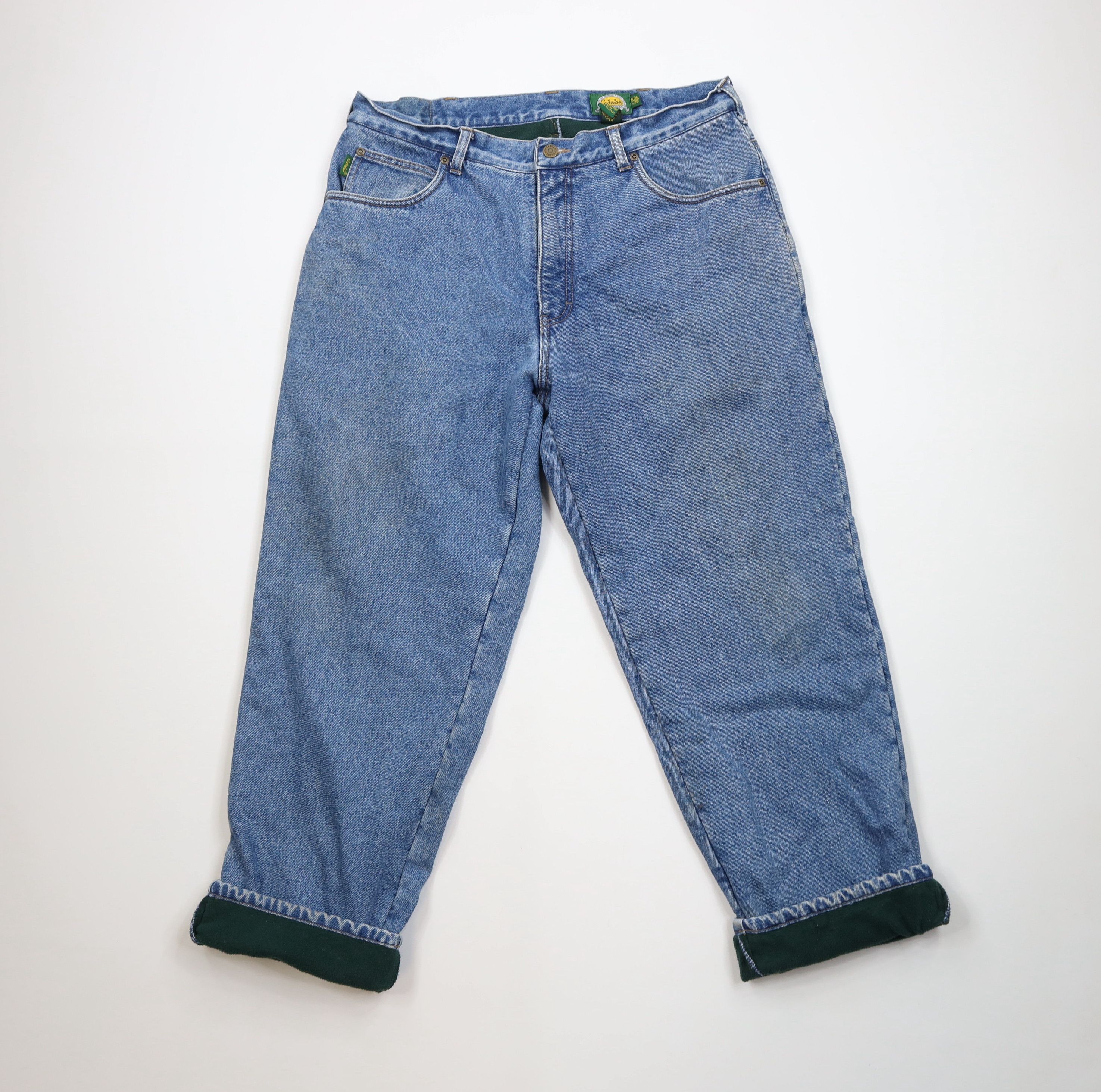 Cabelas Vintage Cabelas Fleece Lined Heavyweight Denim Jeans Blue Size US 36 / EU 52 - 1 Thumbnail