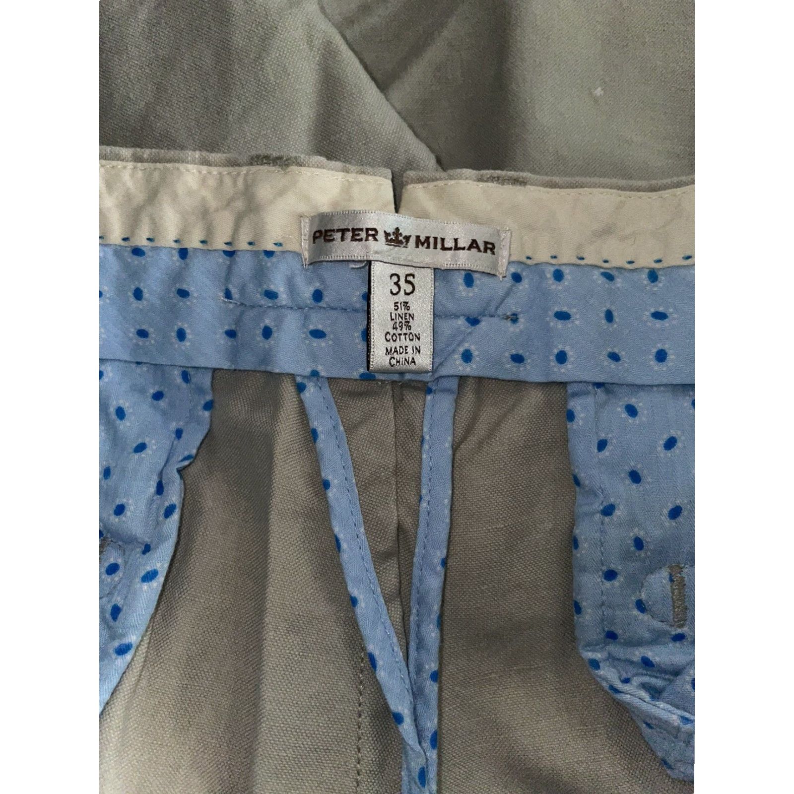 Peter Millar Peter Millar Linen Blend Beige Chino Shorts Mens Size 35 Size US 35 - 5 Thumbnail