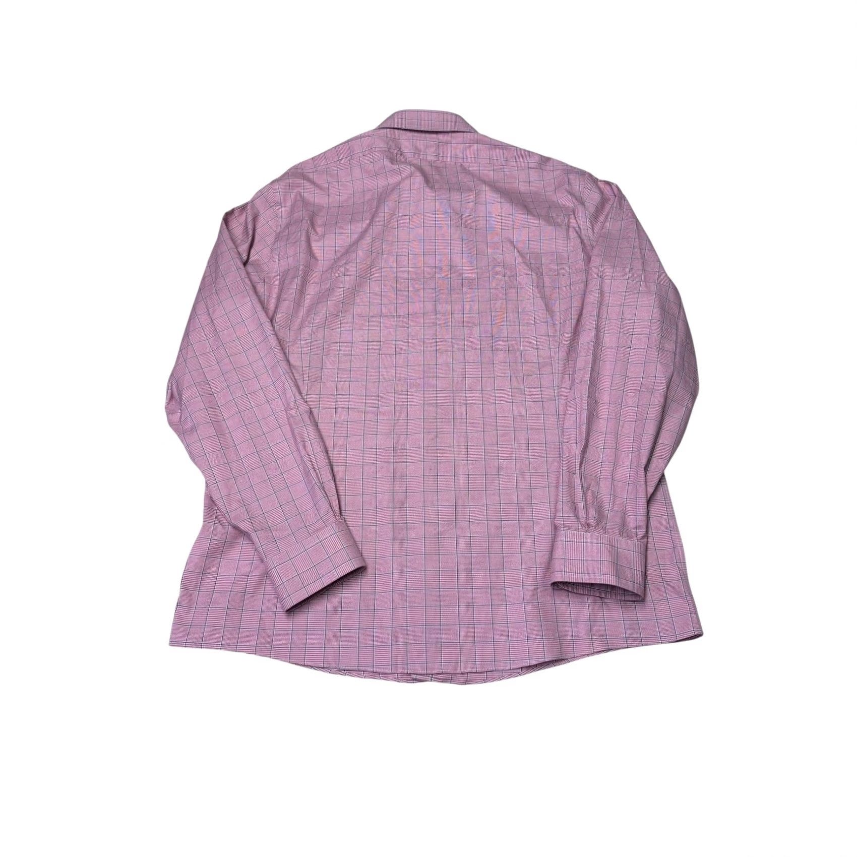 Brooks Brothers Brooks Brothers Milano Fit Non-Iron Supima Cotton Pink Check Shirt 17-36 Size US XL / EU 56 / 4 - 6 Thumbnail