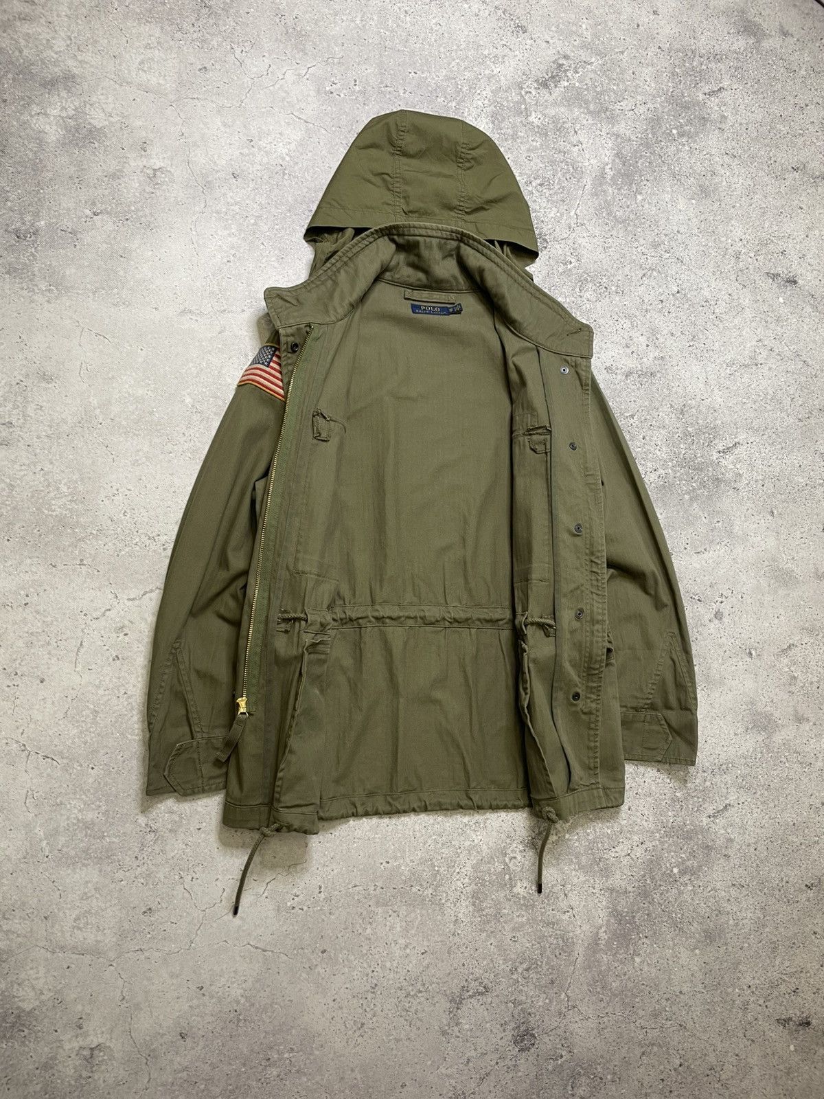 Polo Ralph Lauren × Vintage Polo Ralph Lauren Military Army Herringbone Cotton Jacket Size US M / EU 48-50 / 2 - 8 Thumbnail
