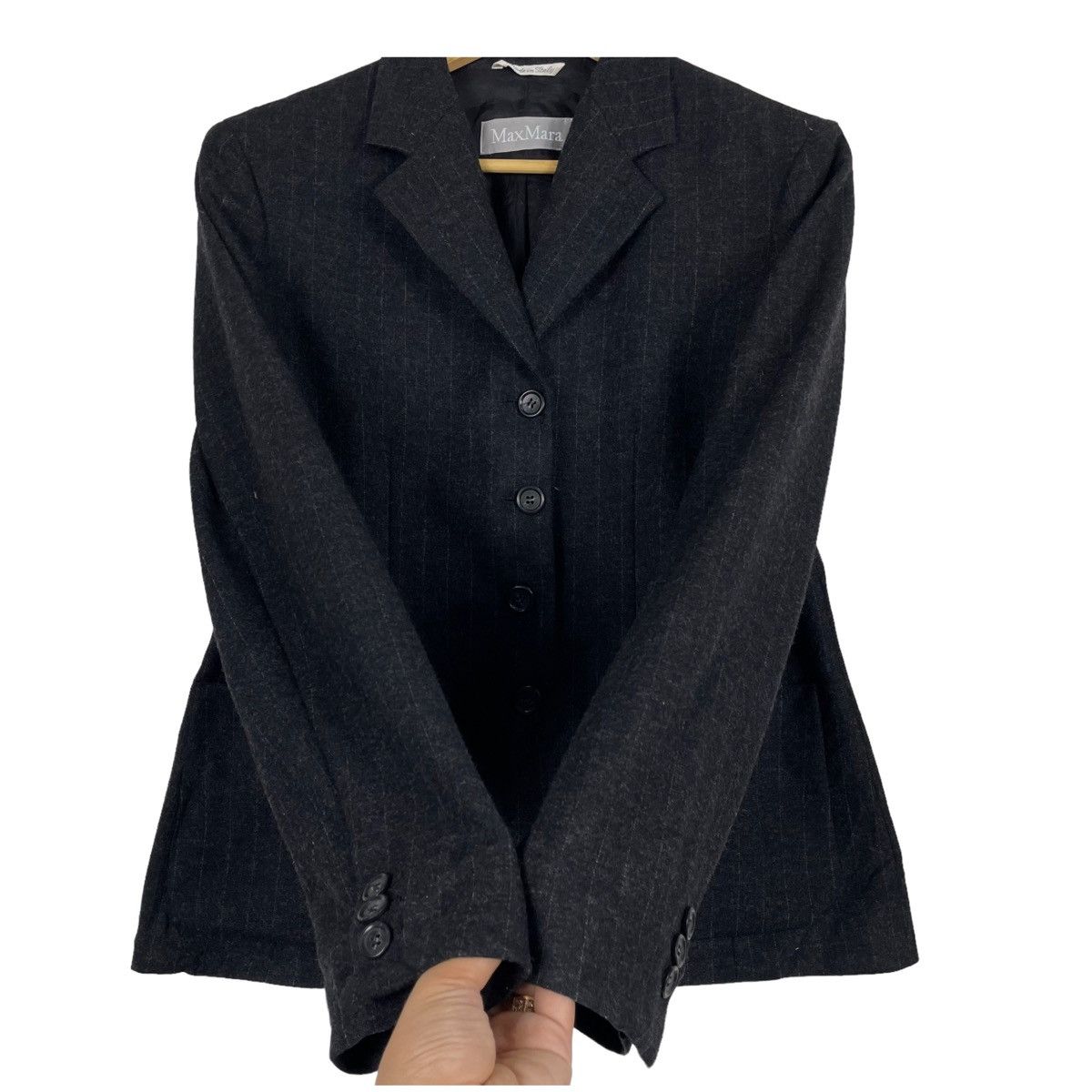 Designer × Max Mara 💥MAX MARA LINEN BUTTON JACKET Size M / US 6-8 / IT 42-44 - 6 Thumbnail