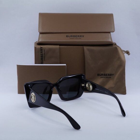 Burberry Burberry Daisy BE4344 300187 Sunglasses Black Cat Eye Frame Size ONE SIZE - 12 Thumbnail