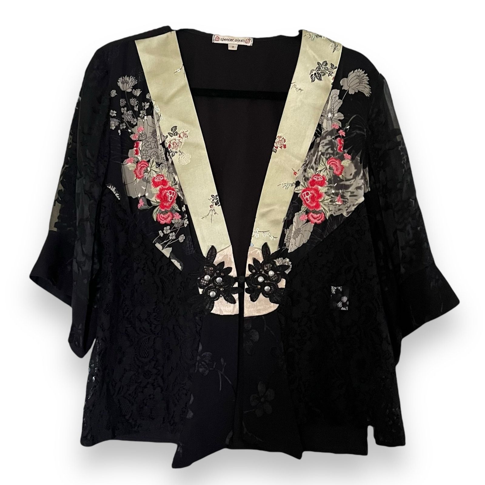 Vintage Spencer Alexis Vintage 90s boho kimono cardigan shrug top Size S / US 4 / IT 40 - 2 Thumbnail