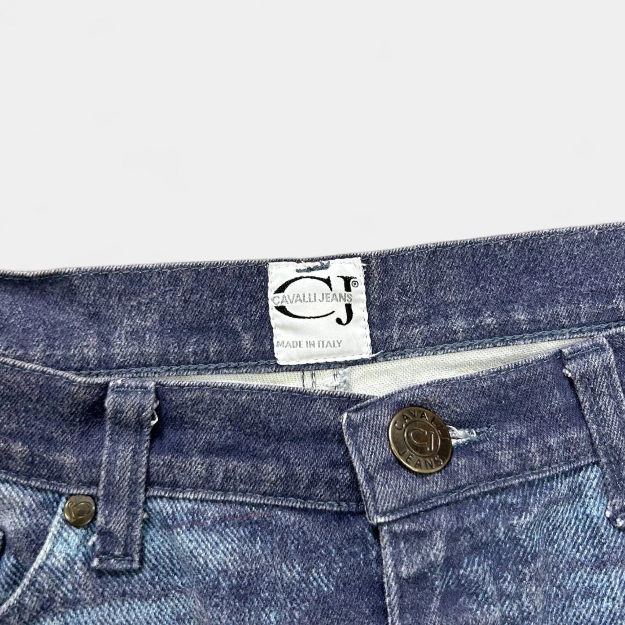 Other Cavalli Blue Printed Denim Jeans Size US 30 / EU 46 - 4 Thumbnail