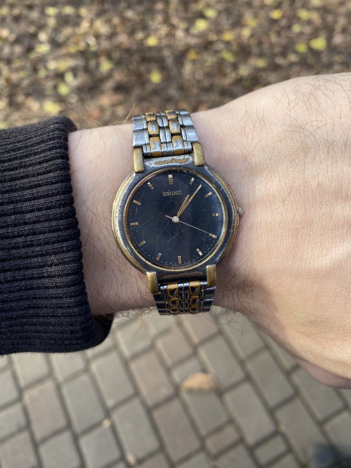 Japanese Brand VINTAGE SEIKO 7N01 | Rare 90s Y2K Avant-Garde Two-Tone Size ONE SIZE - 2 Thumbnail