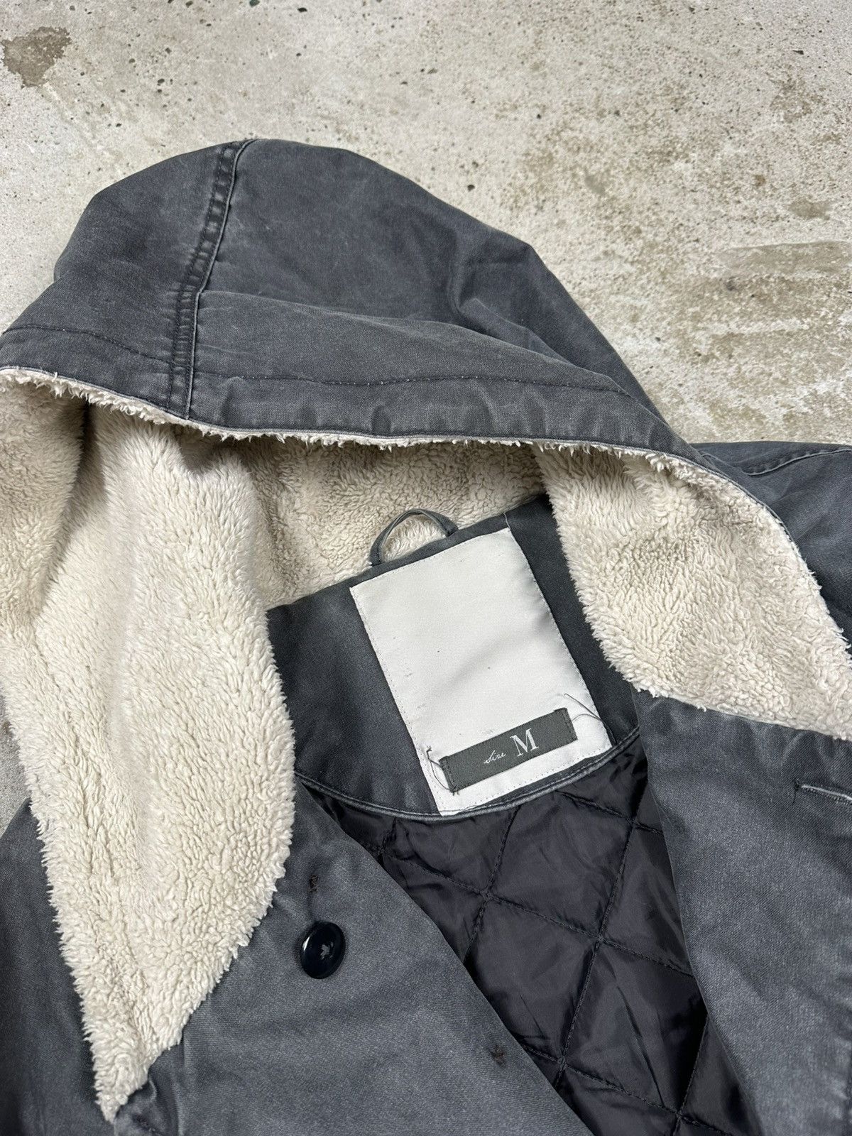 If Six Was Nine × Japanese Brand × Le Grande Bleu (L.G.B.) Vintage Y2K Washed Grey Asymmetrical Zip Hooded Jacket Size US S / EU 44-46 / 1 - 8 Thumbnail