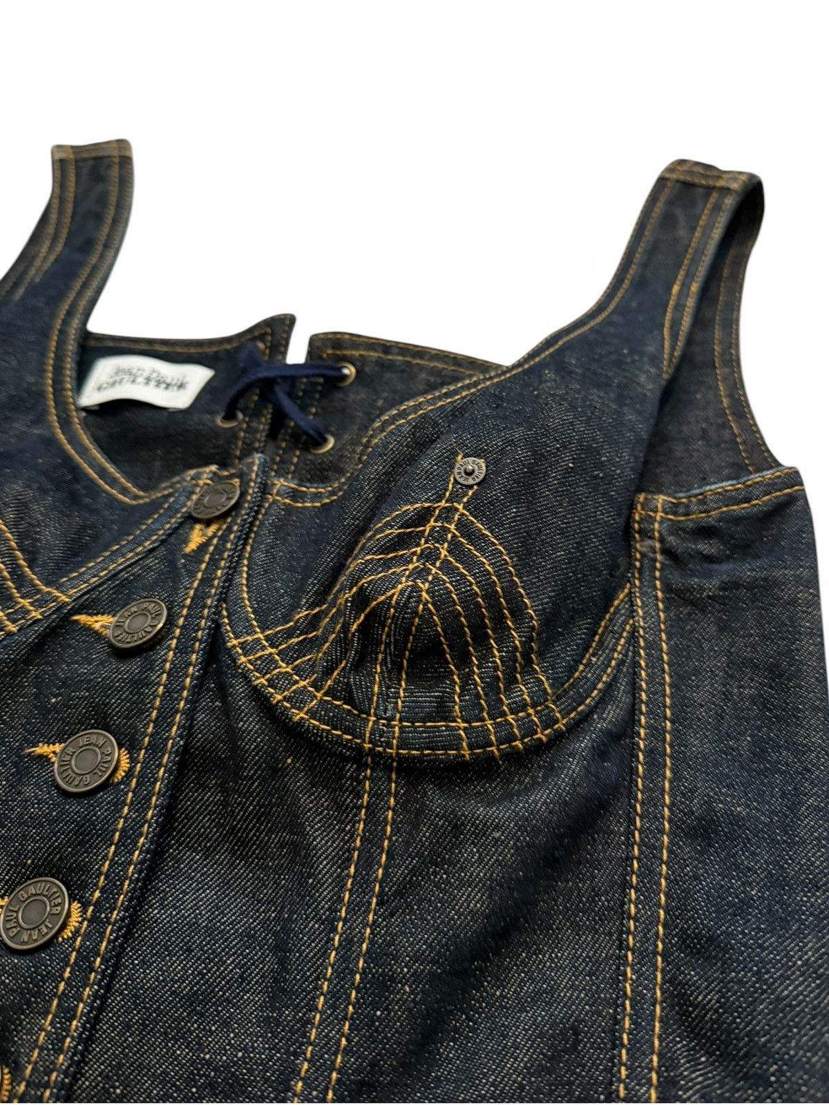 Jean Paul Gaultier Denim Bustier Corset Top Size S / US 4 / IT 40 - 5 Thumbnail