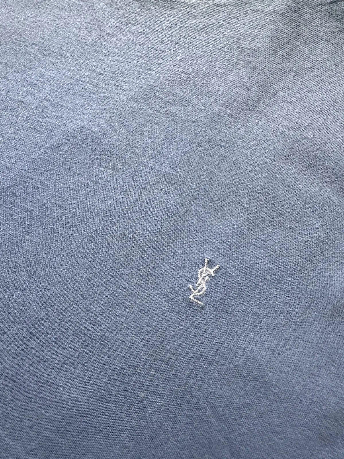 Vintage × Yves Saint Laurent Vintage Yves Saint Laurent Tee YSL logo size XXL light blue Size US XXL / EU 58 / 5 - 4 Thumbnail