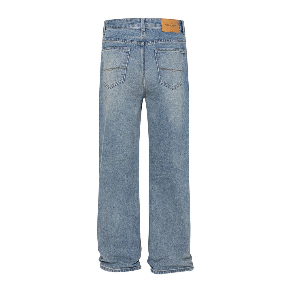 Japanese Brand × Jean Men's classic retro washed loose casual jeans Size US 32 / EU 48 - 2 Thumbnail