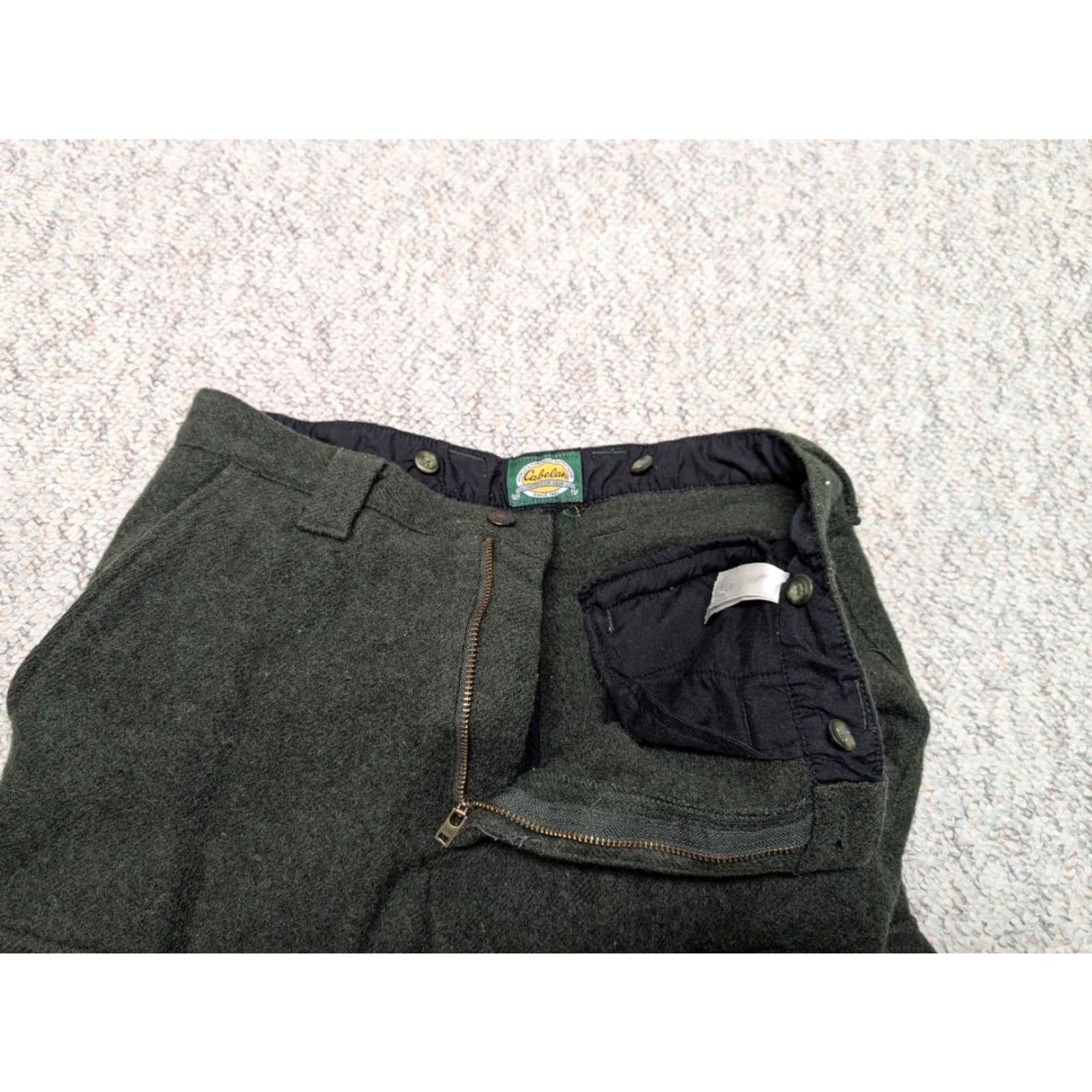 Vintage VINTAGE Cabela's hunting WOOL cargo pants 32x26 green Men Pants Wool Cargo Size US 32 / EU 48 - 7 Thumbnail
