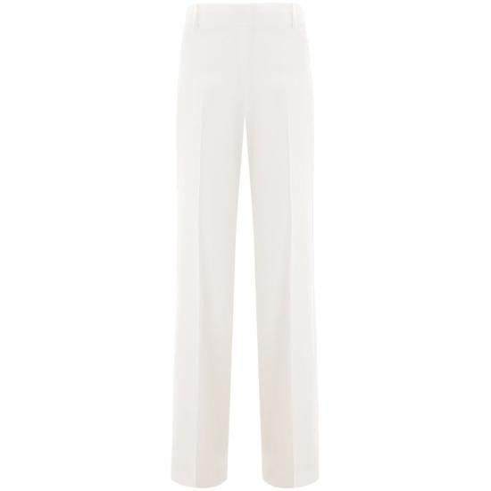 Ermanno Scervino ERMANNO SCERVINO Women Palazzo Pants D466P308ILM 14800 WHITE Size 27" / US 4 / IT 40 - 1 Thumbnail