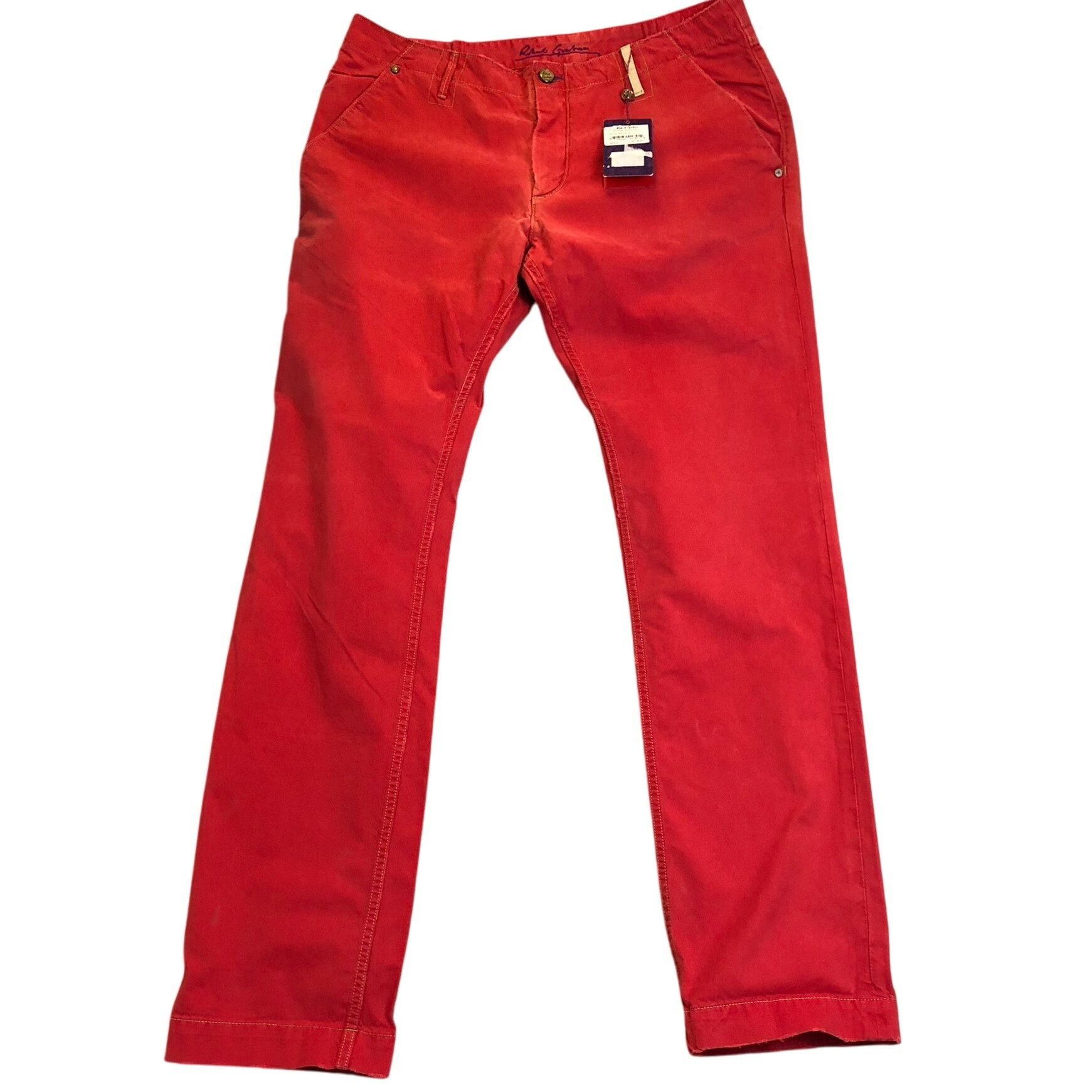 Robert Graham Robert Graham Mens Pants 40x35 Red Slim Fit Jeano Style Cott Size US 40 / EU 56 - 1 Thumbnail